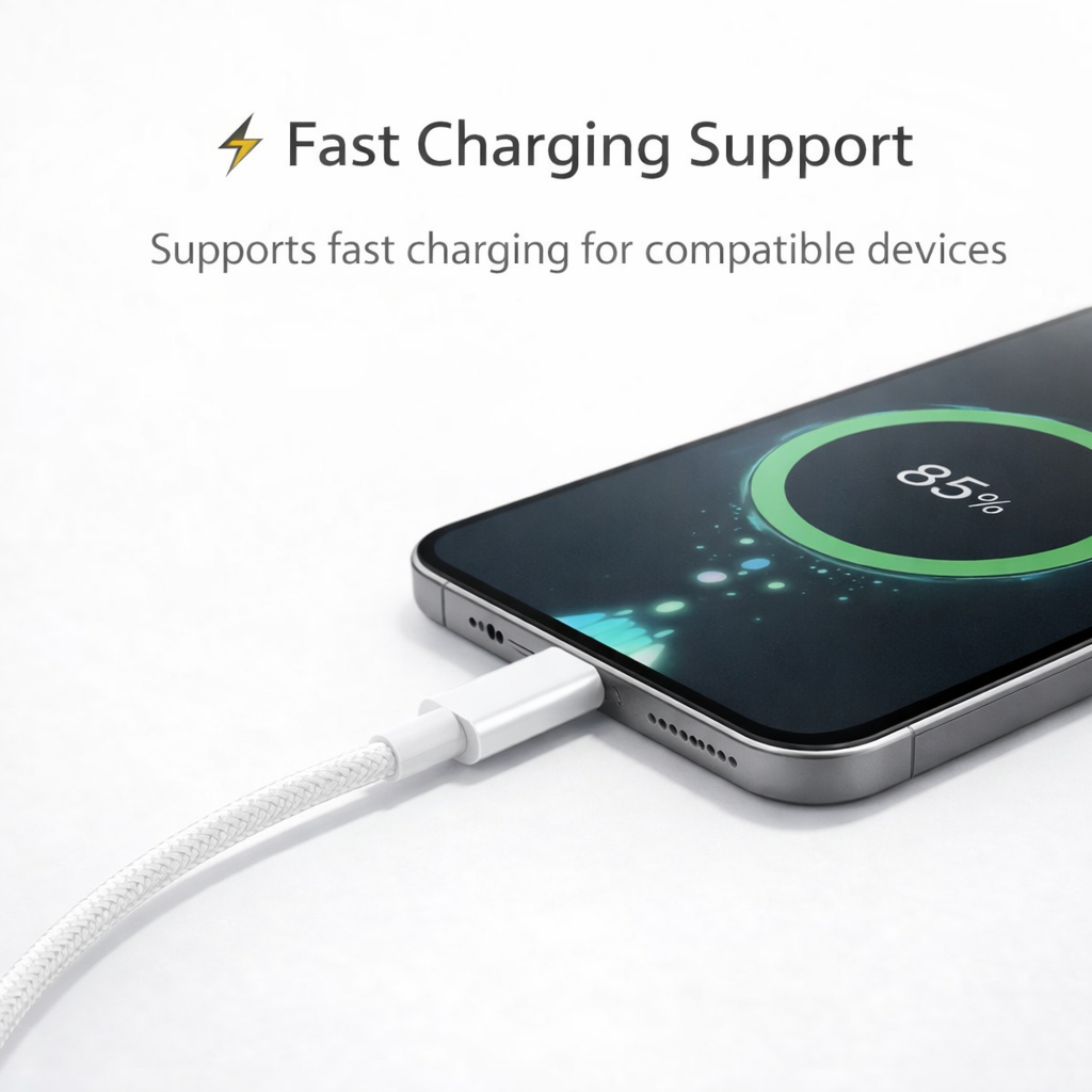 Apple USB-C to USB-C Cable (Original) – Fast Charging Type-C Cable – High Speed Data Transfer –Durable Premium Quality