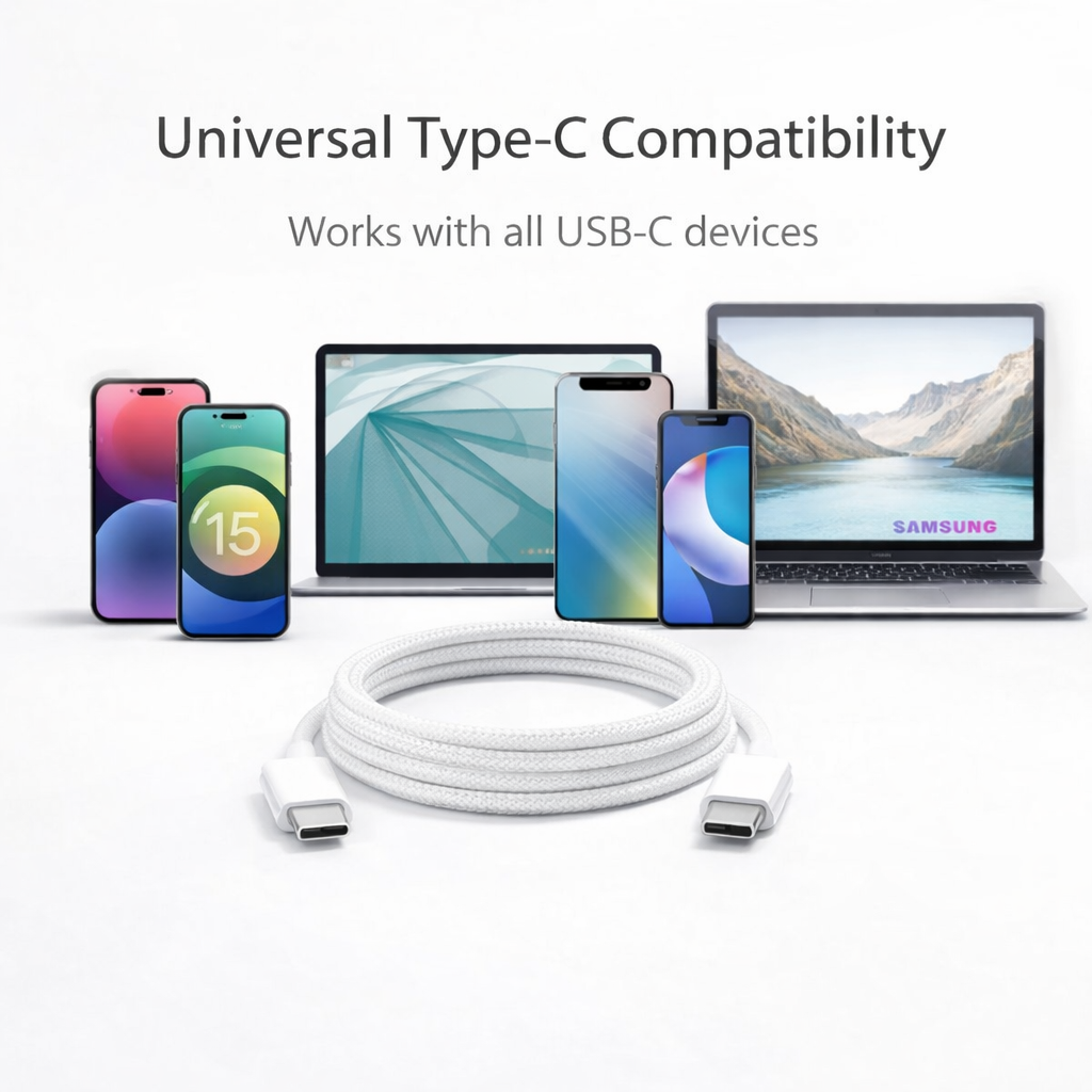 Apple USB-C to USB-C Cable (Original) – Fast Charging Type-C Cable – High Speed Data Transfer –Durable Premium Quality