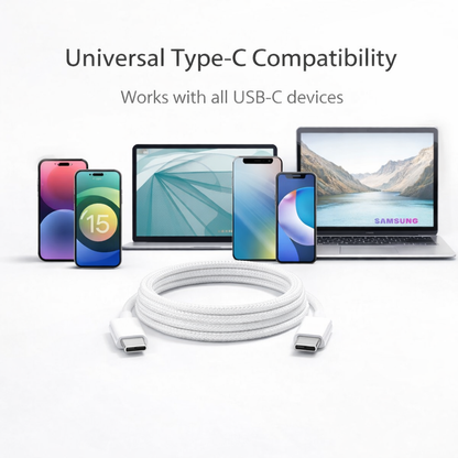 Apple USB-C to USB-C Cable (Original) – Fast Charging Type-C Cable – High Speed Data Transfer –Durable Premium Quality
