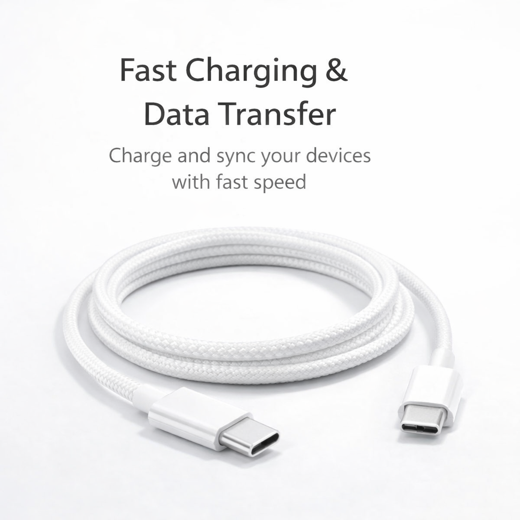 Apple USB-C to USB-C Cable (Original) – Fast Charging Type-C Cable – High Speed Data Transfer –Durable Premium Quality
