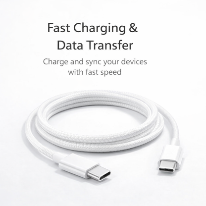 Apple USB-C to USB-C Cable (Original) – Fast Charging Type-C Cable – High Speed Data Transfer –Durable Premium Quality