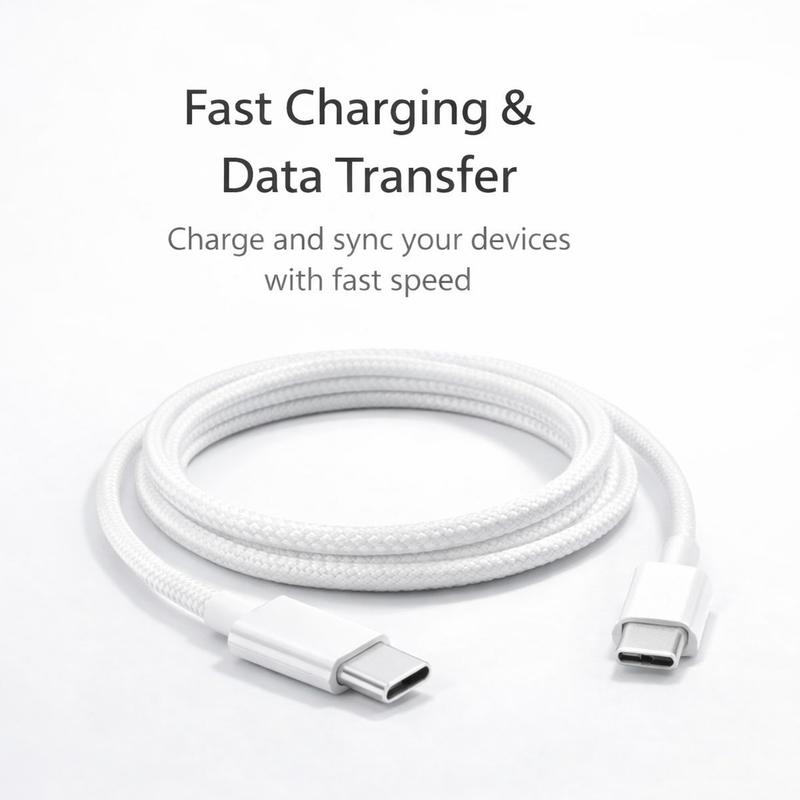 Apple USB-C to USB-C Cable (Original) – Fast Charging Type-C Cable – High Speed Data Transfer –Durable Premium Quality