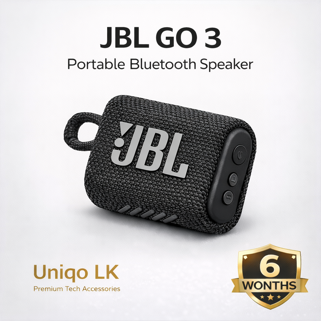 JBL GO 3 Original Bluetooth Speaker | JBL Pro Sound Deep Bass | Portable Waterproof Speaker - Black