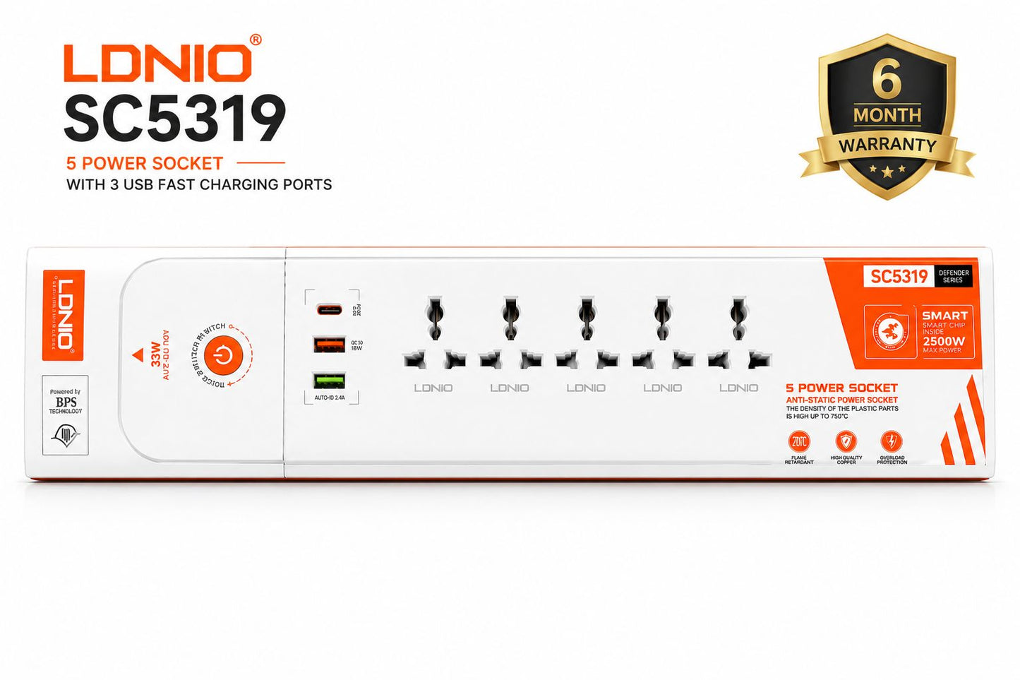 LDNIO Power Strip SC5319
