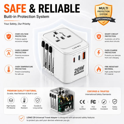 LDNIO Adapter Z9 20W