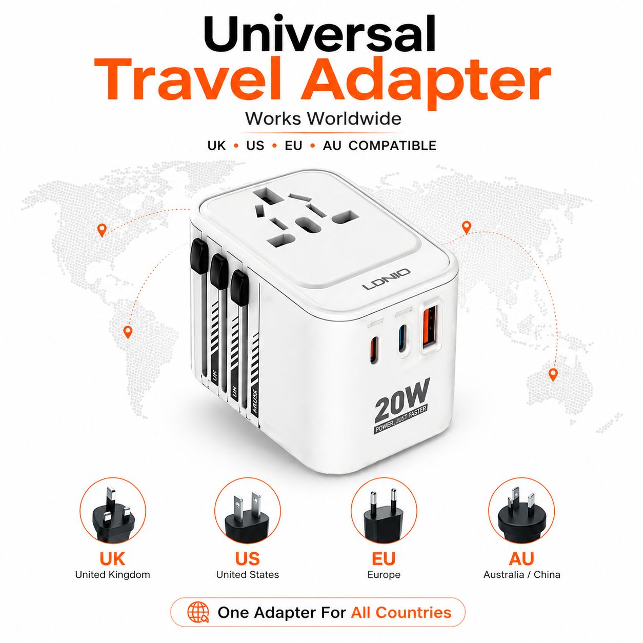 LDNIO Adapter Z9 20W